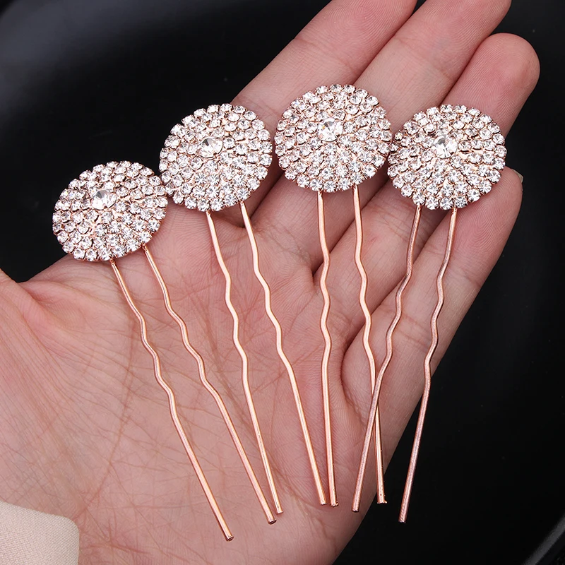 Bridal Headwear Miallo Bridal Wedding Hair Accessories Rhinestone Hair Pins Forks For Women Pearl Hairpins Bride Headpiece Party Jewelry Gift