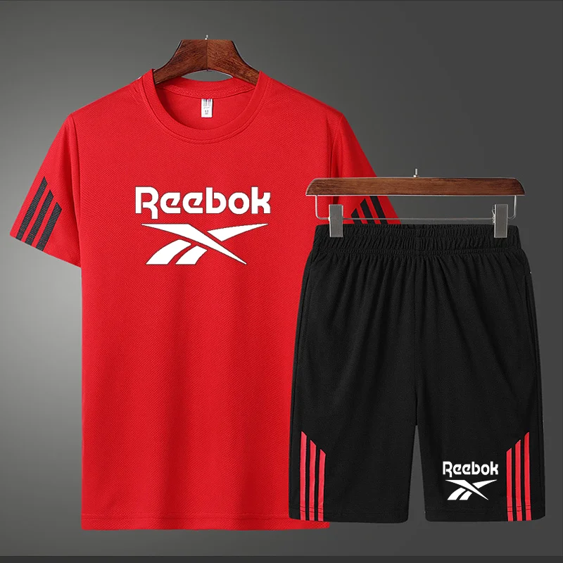 

2020 new men's set fashion printing men's running suit outdoor fitness suit couple clothes quick-drying sportswear