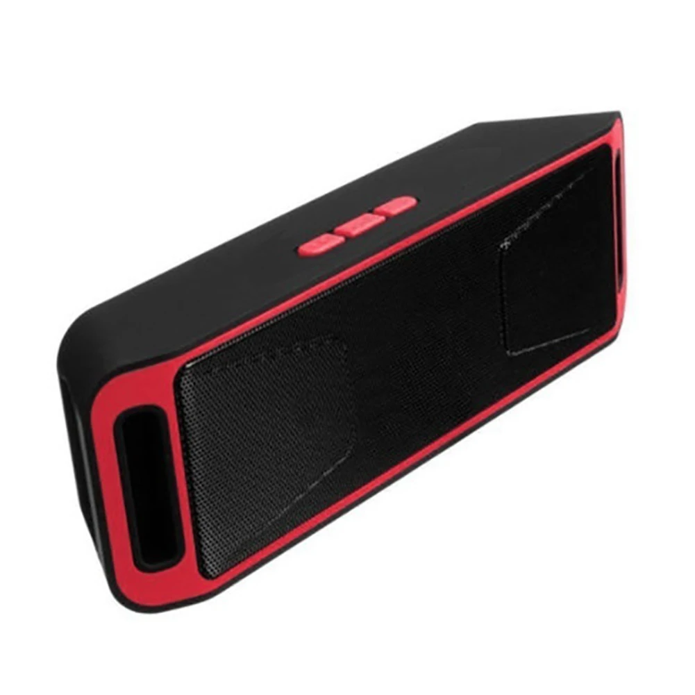 SC308 беспроводной Bluetooth динамик тяжелый сабвуфер Портативный мини Hi-Fi Картридж мини пистолет радио голосовой помощник с микрофоном - Цвет: Красный