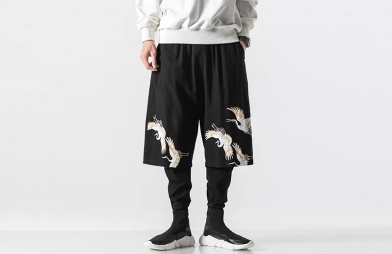 Мужские брюки-карандаш в китайском стиле с принтом, длинные штаны для бега в стиле хип-хоп, мужские брюки, уличная одежда для бега, мужские брюки KK3060