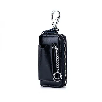 

New Men bag high quality Key case men's leather zipper Multifunctional car remote control household key case