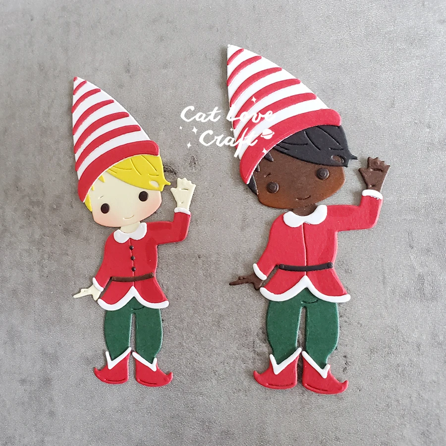 Catlove Weihnachten Elf Metall Schneiden Stirbt Scrapbooking Form Schablone Sterben Schnitte Karte, Die DIY Handwerk Prägung New Stirbt Für 2020 – Detail 3