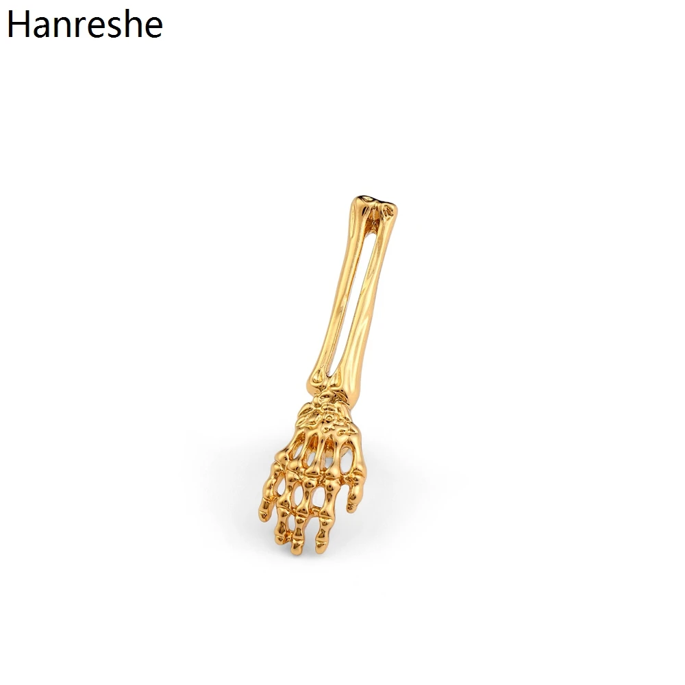 Hanreshe Medical Bone Skull Arm Brooch Pin Gold Silver Color Metal Quality Small Badge Jewelry for Woman and Doctor Nurse | Украшения и