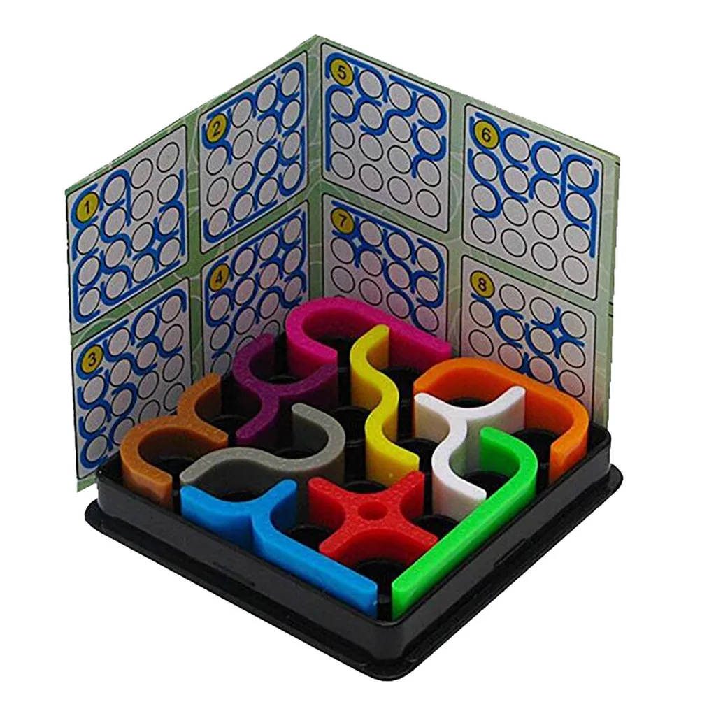 

Small Portable Magical Three-dimensional Puzzle Brain Game Color transparent crazy curve three-dimensional intelligence toy
