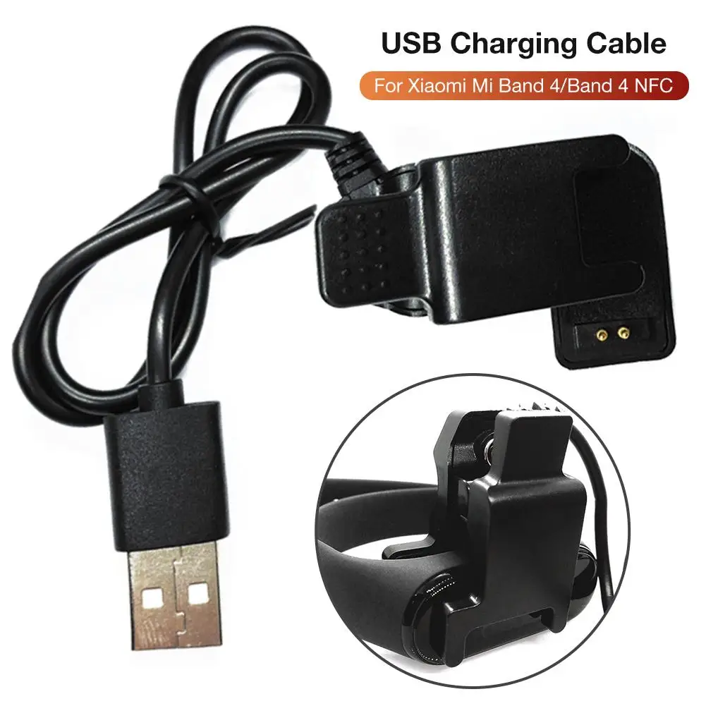 USB Charging Cable Charger Adapter For Xiaomi Mi Band 4 NFC Disassembly-free Data Cradle Dock Pedometer Fitness Accessory