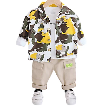 

Kids Clothes For Boys Clothing Sets Autumn Baby Boys Clothes Camouflage Jacket Tshirt+Pants 3Pcs Outfit Suit Children Clothing