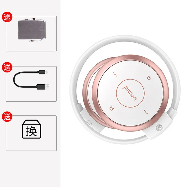 Беспроводные Bluetooth 5,0 наушники Спортивная гарнитура с костной проводимостью наушник с шумоподавлением музыкальный плеер MP3 walkman карта памяти телефон - Цвет: Розовый
