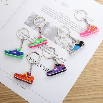 

Mini Sneaker Keychains Hot PVC Random Key Ring Charm Gifts Women Jewelry Bags Key Chain Holder