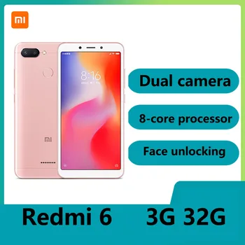 

Redmi 6 3GB 32GB Mobile Phone 5.45" Full Screen 8-core Processor AI Face Recognition