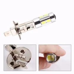 Ampoules LED H1 H3 6000K, 1 pièce, blanc, Super brillant, haute puissance, 10 SMD 5630, feu antibrouillard de conduite DRL, lampe automobile 