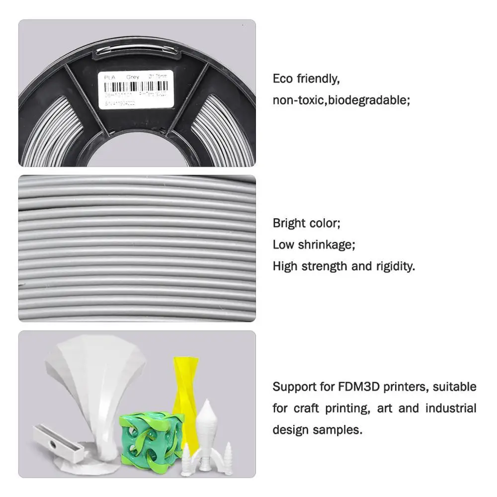 Sunlu Pla Pla Mais Filamento 1kg 1.75 mm 3d Impressora Filamento Rolos Material para 3d Caneta Pla Filamento Extrusora Consumível Navio Livre Materiais de impressão 3D - Imagem 2