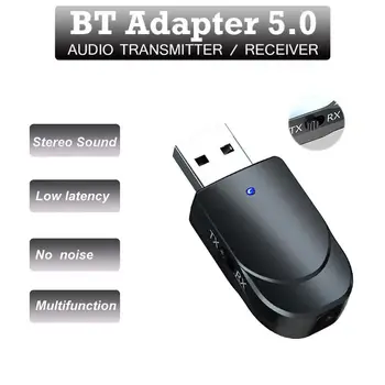 

2-in-1 Bluetooth Transmitter Receiver USB AUX 3.5mm Stereo Music Audio KN330 Wireless Adapter with Male to Male Audio Cable