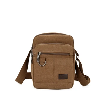 

Travel Multi Zipper Package Casual Mini Handbags Solid Men's Messenger Bags Shoulder Bag Male Canvas Small Crossbody Bag Men