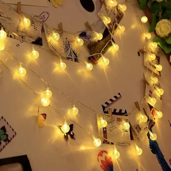 

4m 30LED Solar Fairy String Lights Waterproof Outdoor Garden Yard Park Xmas Decor Durable Festival Crystal Globe Ball Decoration