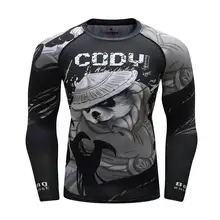 Мужская футболка UFC Kickboxing Tight с длинным рукавом MMA Rashguard, футболка для бокса, майка Jiu, футболка с надписью jitsu Muay Thai Sanda, тренировочная футболка