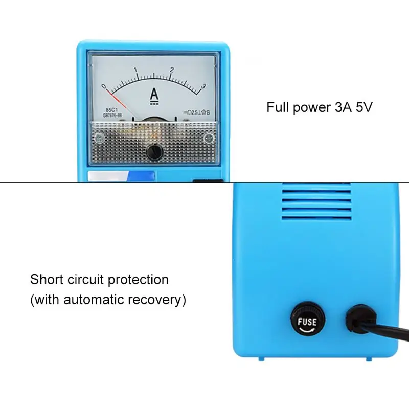 110 V-240 V DC источник питания Амперметр для ремонта мобильных телефонов 5V 3A Амперметр заряда батареи защита от короткого замыкания AXYF