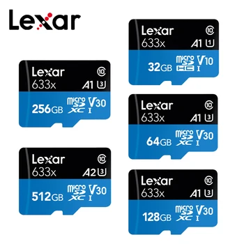 Lexar 633X Memory Card 512GB 256GB 128GB 64GB SDXC Micro sd card 32GB SDHC 95M-100M/s TF Card for Gopro/DJI/Nintendo/smartphone 1