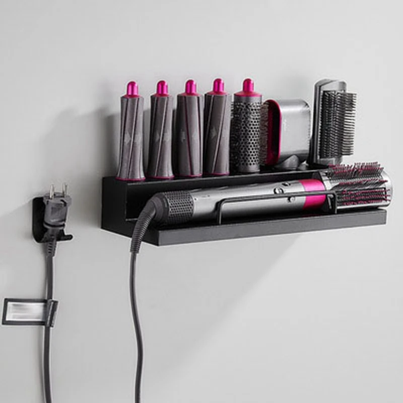 Estante de almacenamiento para secador y rizador de pelo Dyson Airwrap,  caja de almacenamiento para herramientas de cuidado del cabello, estante de  baño, montado en la pared|Secadores de pelo| - AliExpress