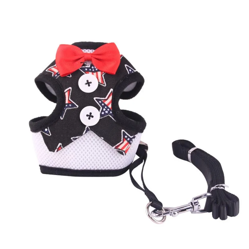 Breathable Dog Pet Harness and Leash Set Air Nylon Mesh Puppy Small Dogs Cat Clothes Accessories Puppy Vest Net For Chihuahua