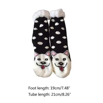 

Womens Winter Warm Fuzzy Slipper Socks Cartoon Animal Stripes Thermal Hosiery 24BC