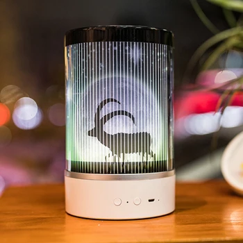 

New Table Desk 360 Rotating Animated Projector Lights Portable Dimmable Dynamic Lamp USB Bedroom Party Rechargeable Night Light