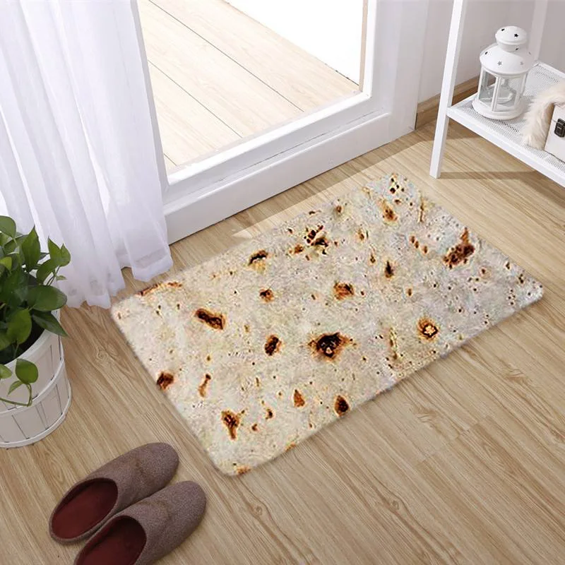 41x60 см мексиканский буррито ковер 3D Кукуруза Tortialla ванная комната ковер коралловый бархат Противоскользящий коврик пол ковер