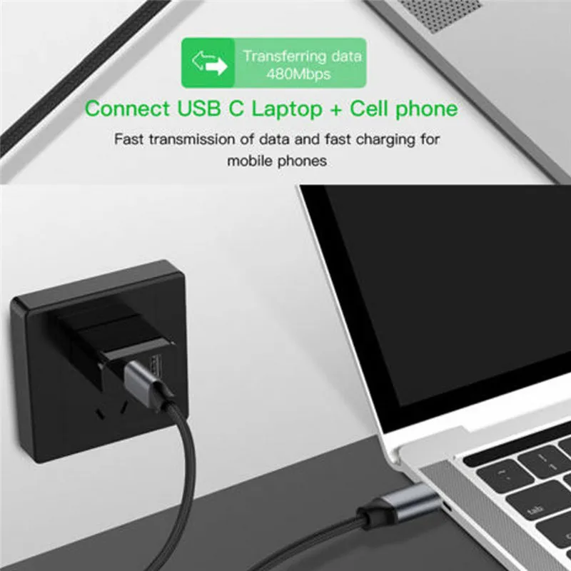 Usb type-C к USB C 3,1 мужчин и мужчин синхронизация Быстрая зарядка кабель для MacBook скорость 3A