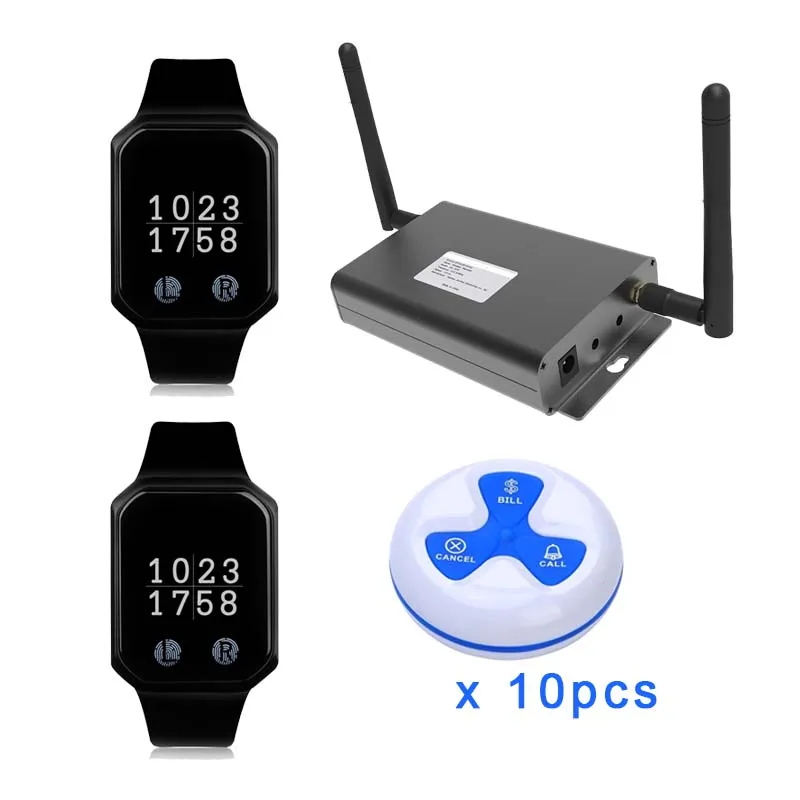10button 1repeater Беспроводная кнопка вызова, система дальнего действия, более 2000 м, на открытой местности, высокое качество, ретранслятор, беспроводные Часы, пейджер - Цвет: 10button 1repeater