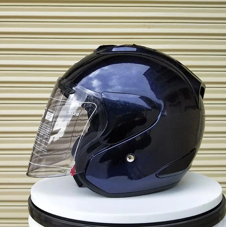 Venta caliente ARAI R4 moto rcycle casco jet casco винтажный cara abierta 3/4 Ретро medio casco мотошлем moto ciclismo. Колпачок - Color: Blue