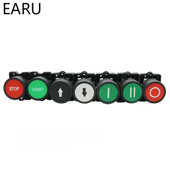 

22mm Start Stop Button With The Arrow Symbol XB2 Flat Touch Switch Button Momentary Button Switch Plastic Red/Green Push Buttons