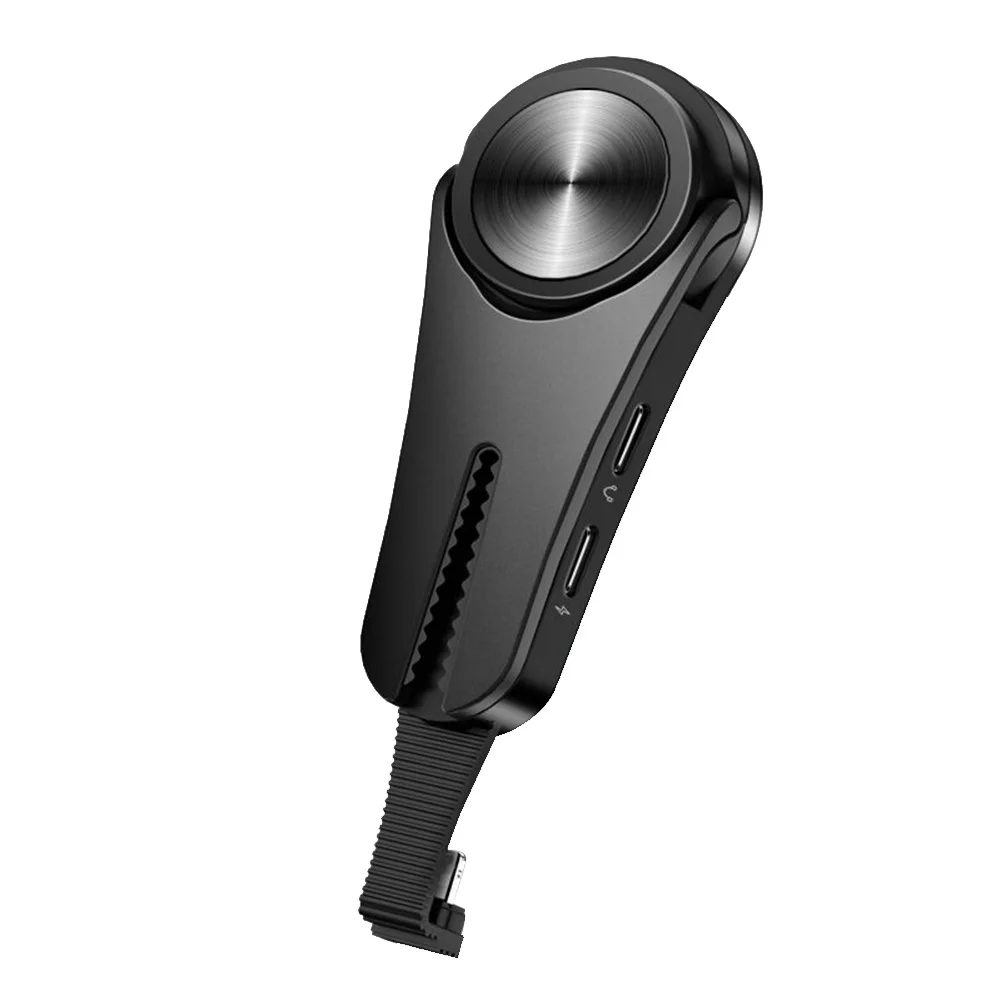 5 in 1 Multifunction Phone Headphone Adapter Phone Stand Holder Car Air Vent Phone Bracket for Charging Voice control DU55