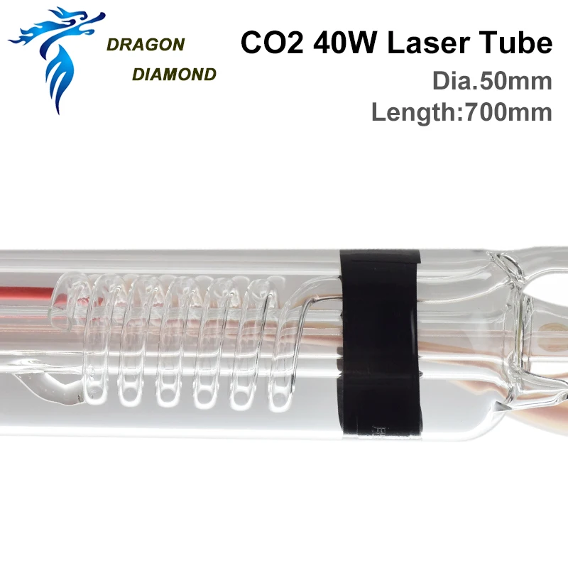K40 Series:Co2 Glass Laser Tube 40W Length 700MM Laser Lamp For CO2 Laser Engraving Cutting Machine