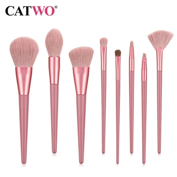 

Catwo 8Pcs/Lot Makeup Brushes Set Synthetic Hair Professional Make Up Brush For Eyeshadow Foundation Powder Eyeliner Eyelash