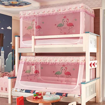 

Bunk Bed Mosquito Net Upper and Lower 1.5M Trapezoidal Bed 1.2 M Household Encryption Children's Double-Layer Pattern Account