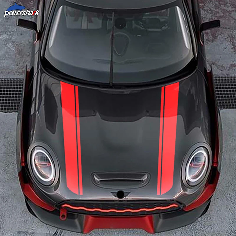Наклейка на капот автомобиля полосатая наклейка крышку капота для MINI Cooper R60 Countryman F60 F55 F56 R56 R50 R53 Clubman F54 R55 R58