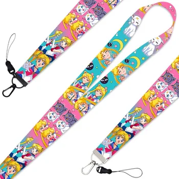 

1pcs Anime Sailor Moon Straps Rope Mobile Phone Neck Strap Lanyard for key ID Card USB badge holder DIY Lariat Lanyard