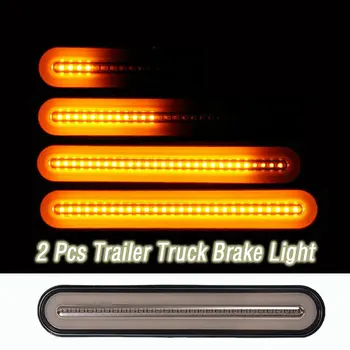 

2 Pcs100 LED Trailer Truck Brake Light 3 in1 Waterproof IP68 Neon Halo Ring Tail Brake Stop Light Flowing Turn Signal Light Lamp