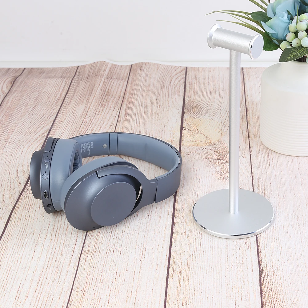 Portable Aluminum Alloy Headphone Desktop Stand Hanger Head Mounted Hook Non slip Earphones Display Holder Accessories