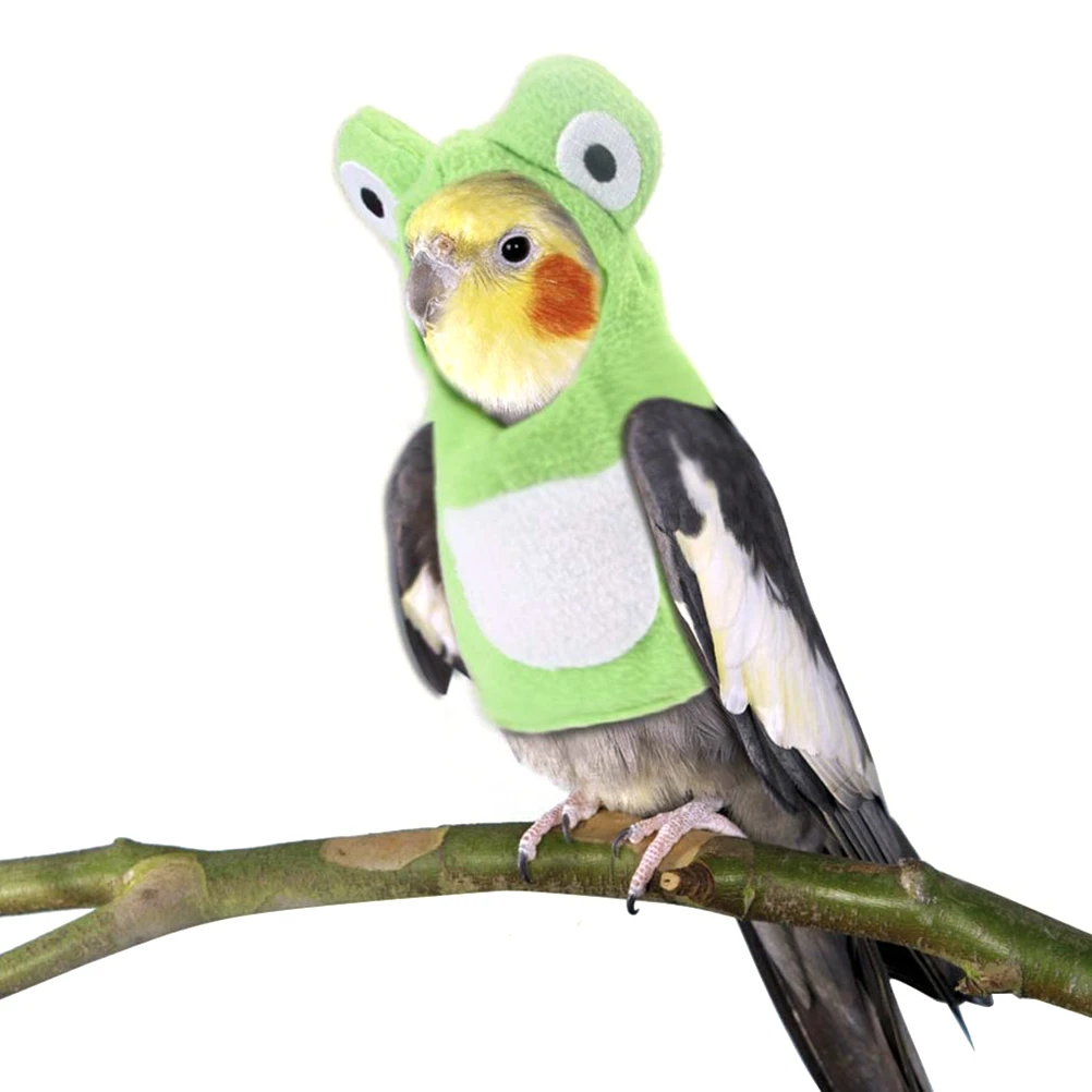 Grappige Kikker Vormige Vogels Kleding Vliegende Pak Papegaaien Kostuum Cosplay Outfit Muts Hooded Huisdier Vogel Accessoires|Bird Training| - AliExpress