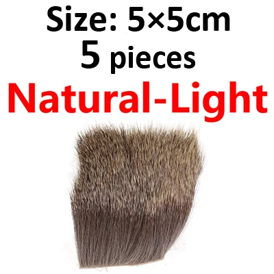 5PCS Natural Light ICERIO 5 шт. натуральные волосы оленя Caddis сухие мухобойные материалы - Цвет: 5PCS Natural Light