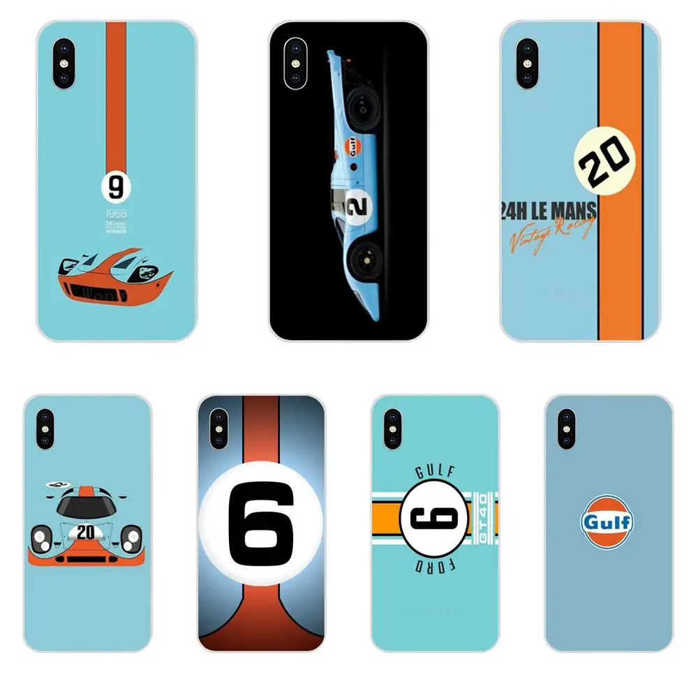 

Vintage Ford Gulf Racing Car For Huawei P7 P8 P9 P10 P20 P30 Lite Mini Plus Pro Y9 Prime P Smart Z 2018 2019 Hot Selling Fashion