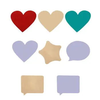 

10pcs/pack DIY Creative Homemade Scratch Card Coating Star Sticker Label Sticker Multi-function Stationery Shape Love Decor B4R8