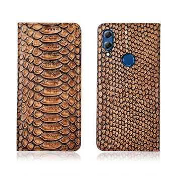 

Python pattern genuine leather flip cover card slot holder for Huawei Honor 8X Max/Huawei Honor 8X phone case funda coque cover