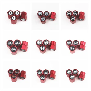 

100pcs RED Aluminum Wheel Tire Valve Caps for skoda Toyota fiat VW lada benz Lexus Audi BMW E46 jeep Chevrolet OPEL Kia volvo
