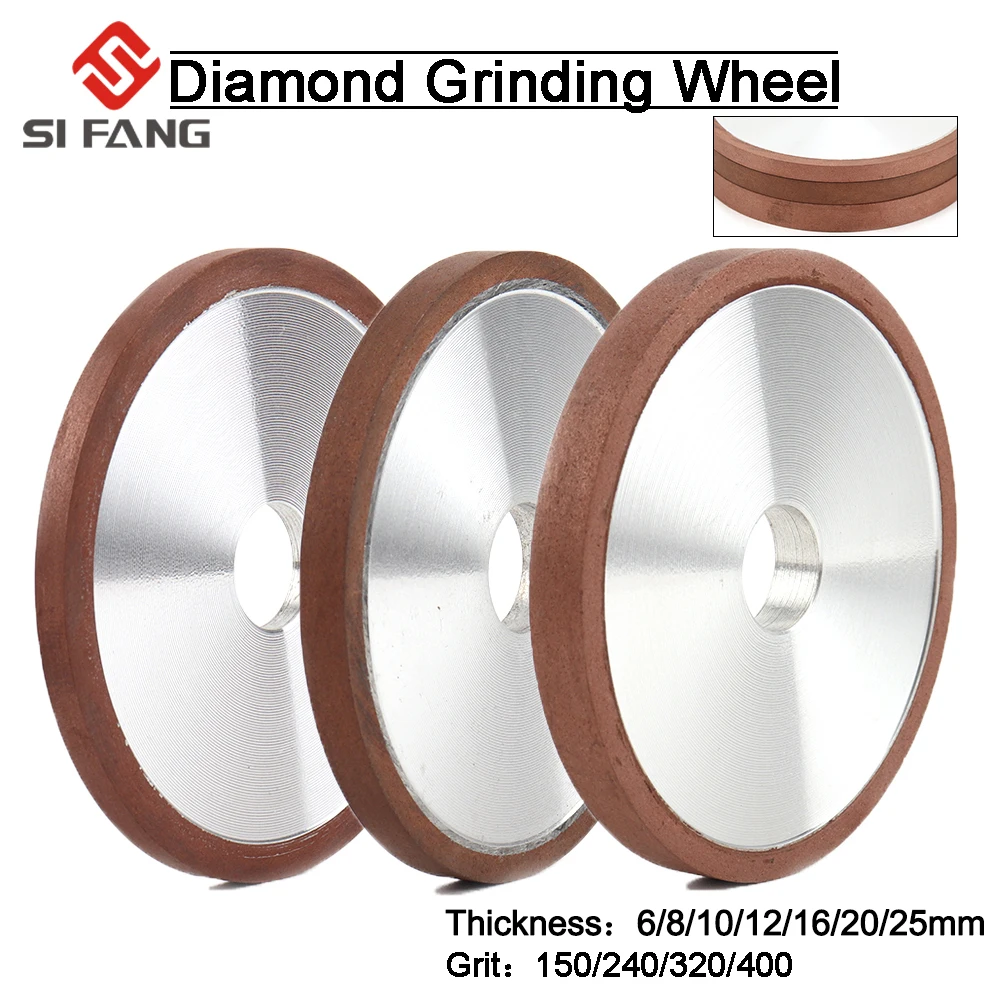 Diamond Grinding Wheel 100mm 5-25thickness parallel  Grinder Disc for Mill SharpeningTungsten Steel Carbide Rotary rotary file 1 4 6mm dremel bits ball nose carbide burr double cut for metal rotary grinder stainless steel grinding sl 3