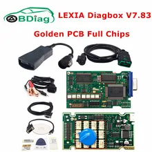 Fichas completas douradas lexia 3 fw 921815c diagbox v9.68/v7.83 lexi3 pp2000 v48/v25 lexia-3 para citroen/peugeot ferramenta de diagnóstico do carro