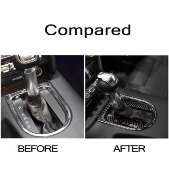 

Car Gear Shift Panel Cover Interior Inner For Ford Mustang 2015-2018 Black