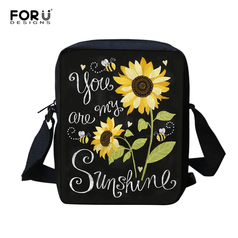 FORUDESIGNS/Милые Подсолнухи, легкие рюкзаки для девочек, школьные сумки, Набор детских книжных сумок, детский школьный рюкзак, mochila escolar - Цвет: Z5166E