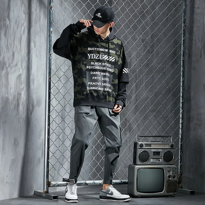 Popular Hoodies Camouflage Set Men Sweatshirt Pants Sport Man Clothes Set Suits Men Cargo Pant Jogger Set Man Jacket Track Suit Trousers