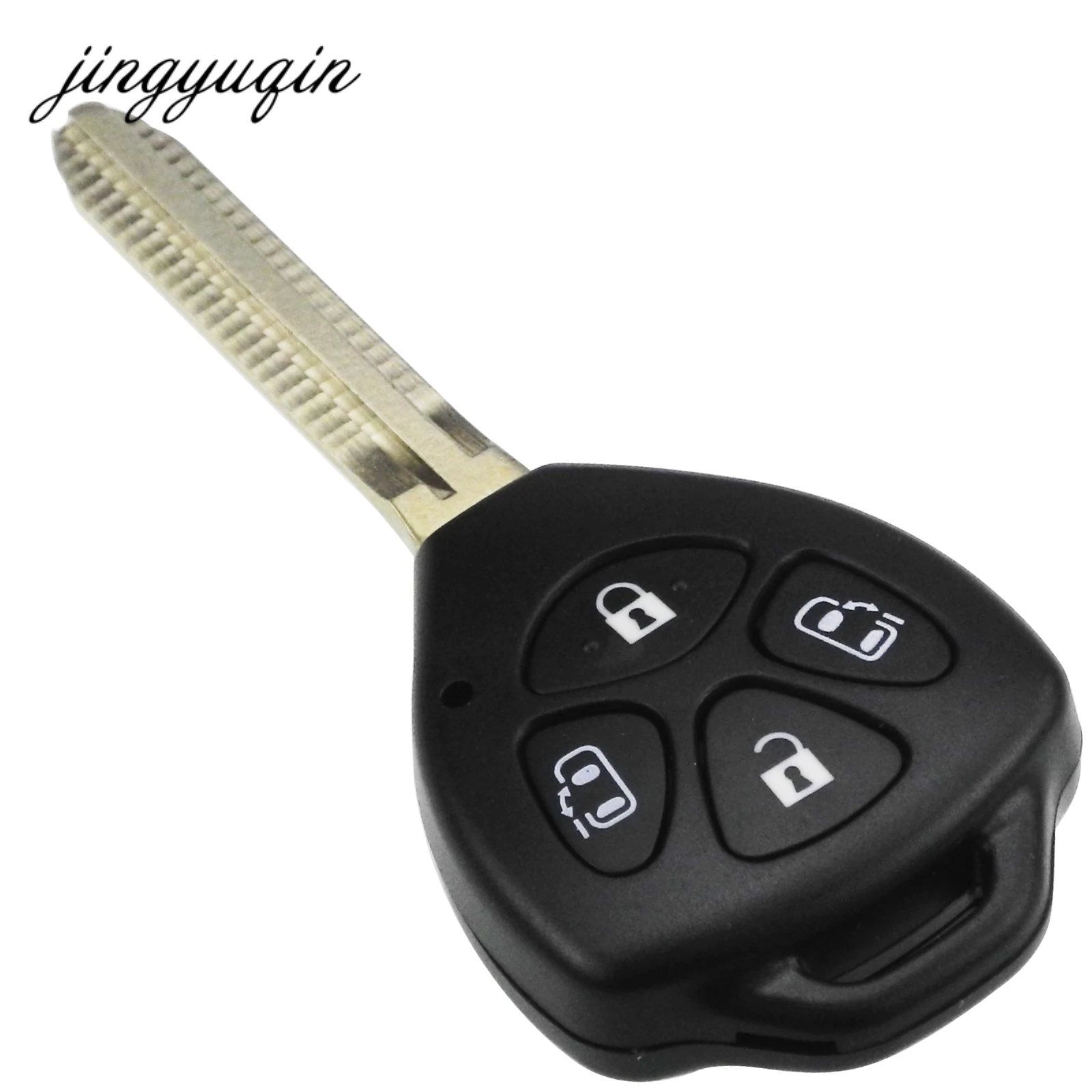 jingyuqin 10pcs/lot 3/4 Buttons Car Key Shell Case Fob For Toyota Corolla Alphard Camry TOY43 Blade